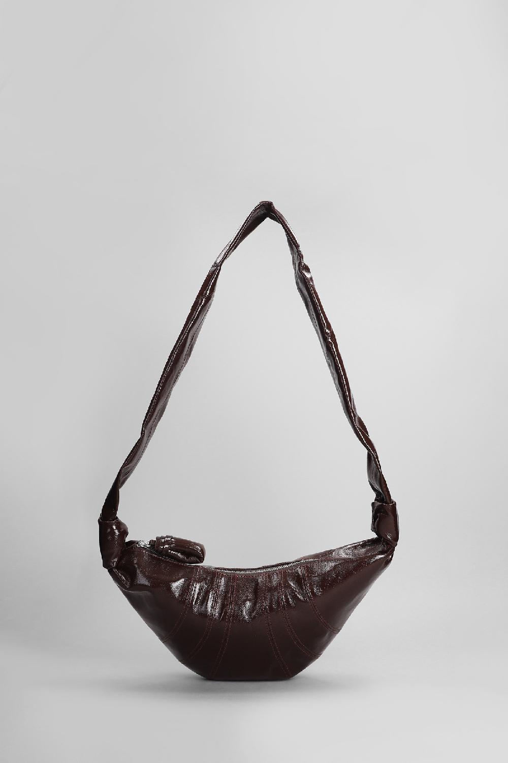 Deliberti LEMAIRE Borsa a spalla small croissant in cotone marrone cod. 404500 - Deliberti The Luxury Shopping
