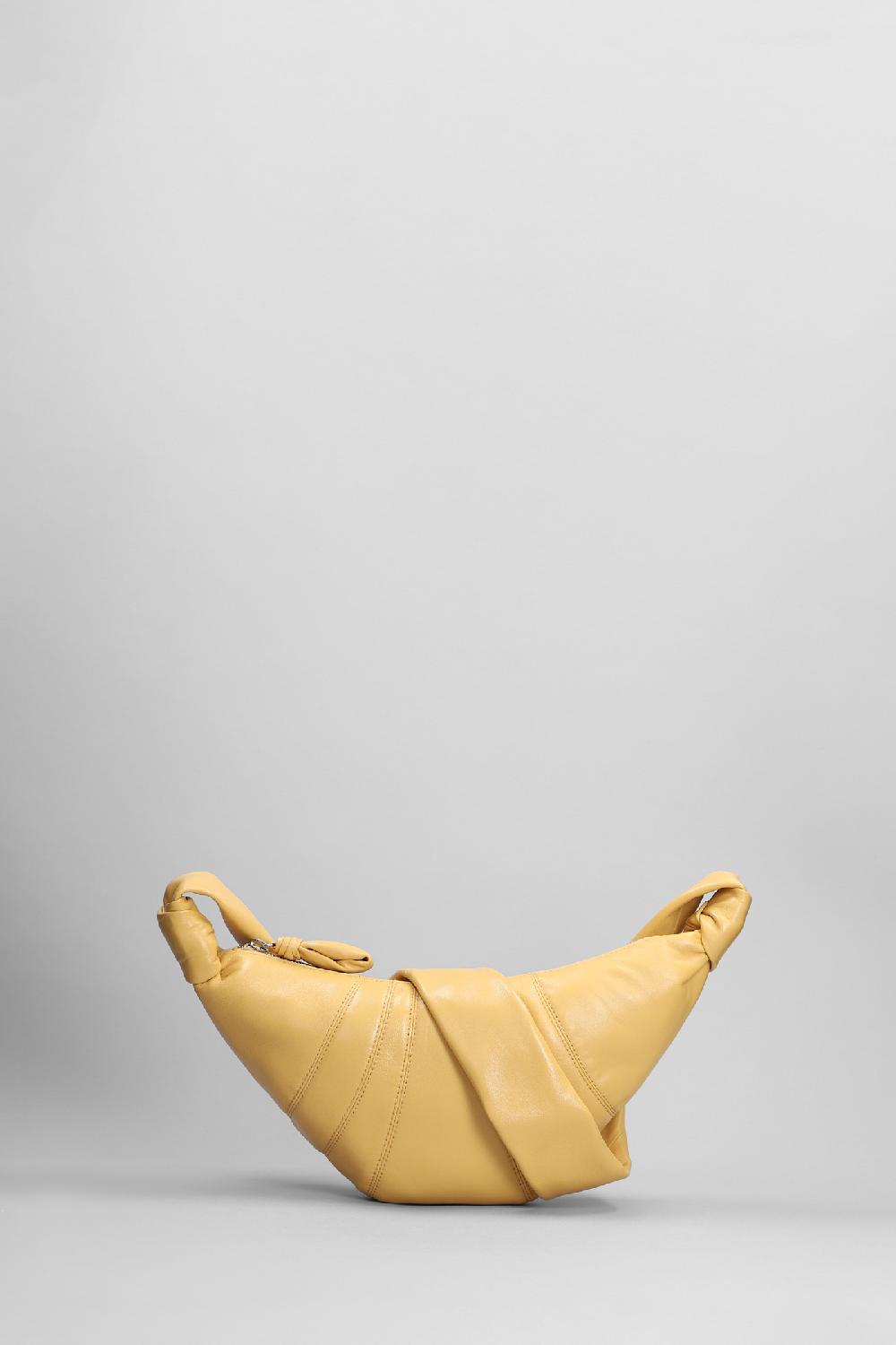 Deliberti LEMAIRE Borsa a spalla small croissant in pelle gialla cod. 394701 - Deliberti The Luxury Shopping