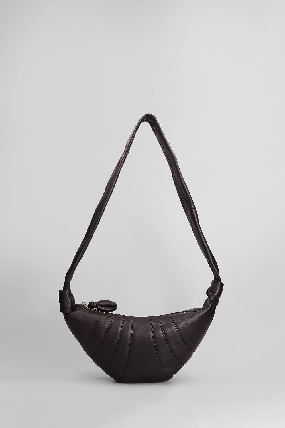 Deliberti LEMAIRE Borsa a spalla small croissant in pelle marrone cod. 404502 - Deliberti The Luxury Shopping