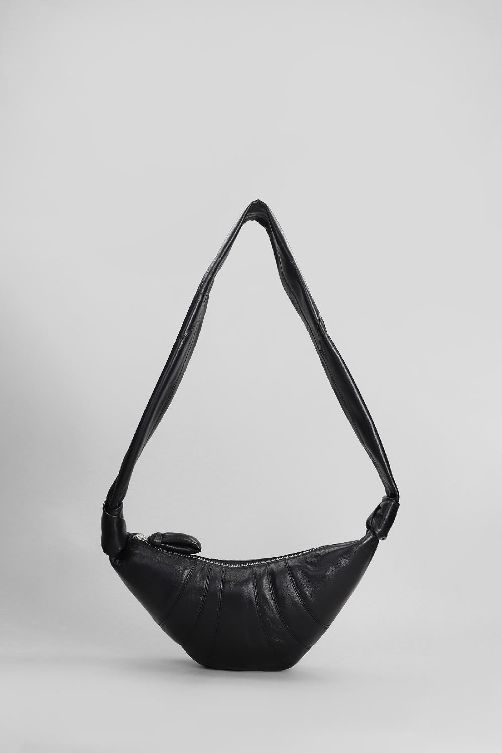 Deliberti LEMAIRE Borsa a spalla small croissant in pelle nera cod. 404505 - Deliberti The Luxury Shopping