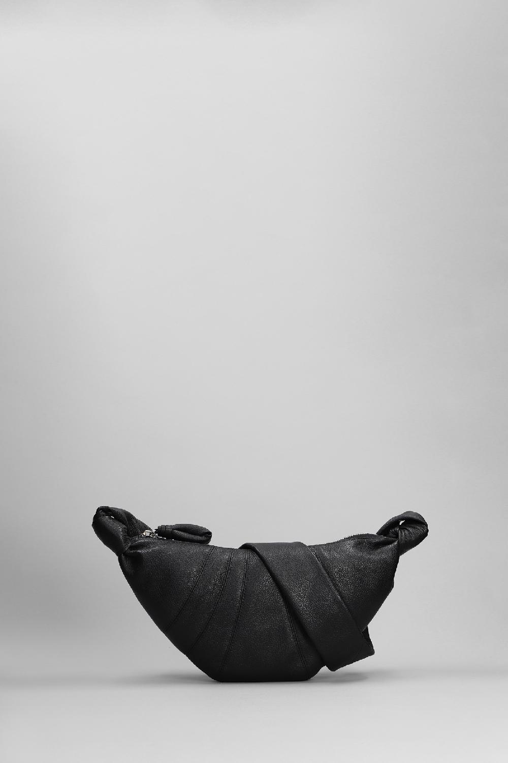 Deliberti LEMAIRE Borsa a spalla small croissant in pelle nera cod. 394691 - Deliberti The Luxury Shopping