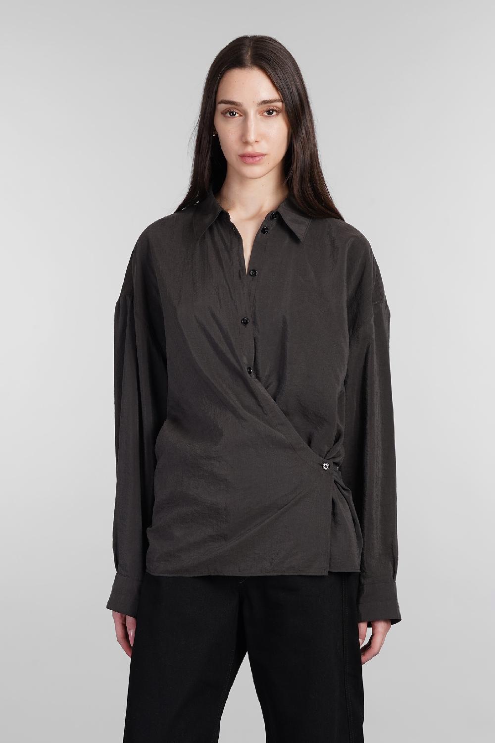 Deliberti LEMAIRE Camicia in seta marrone cod. 404538 - Deliberti The Luxury Shopping
