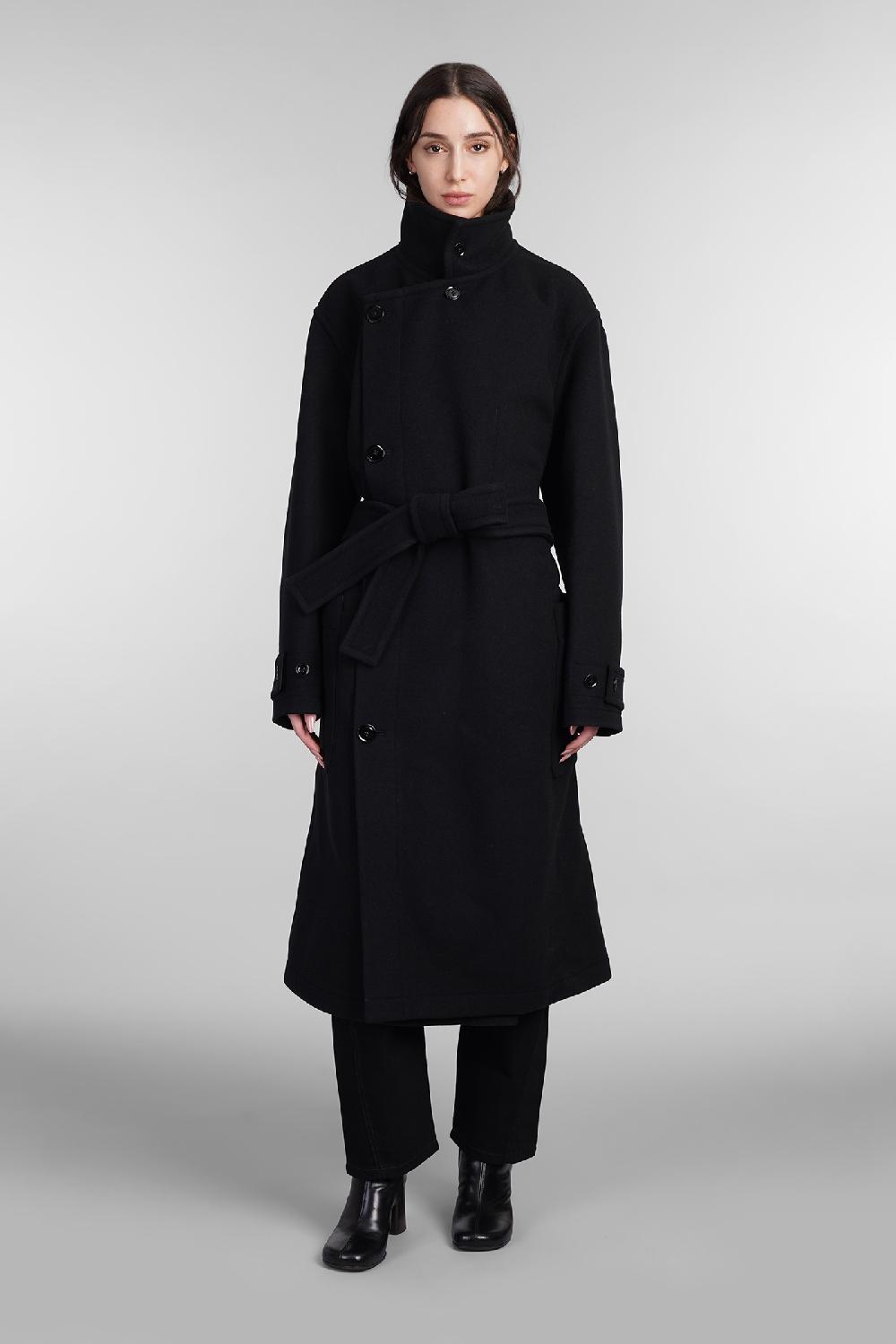 Deliberti LEMAIRE Cappotto in lana nera cod. 404533 - Deliberti The Luxury Shopping