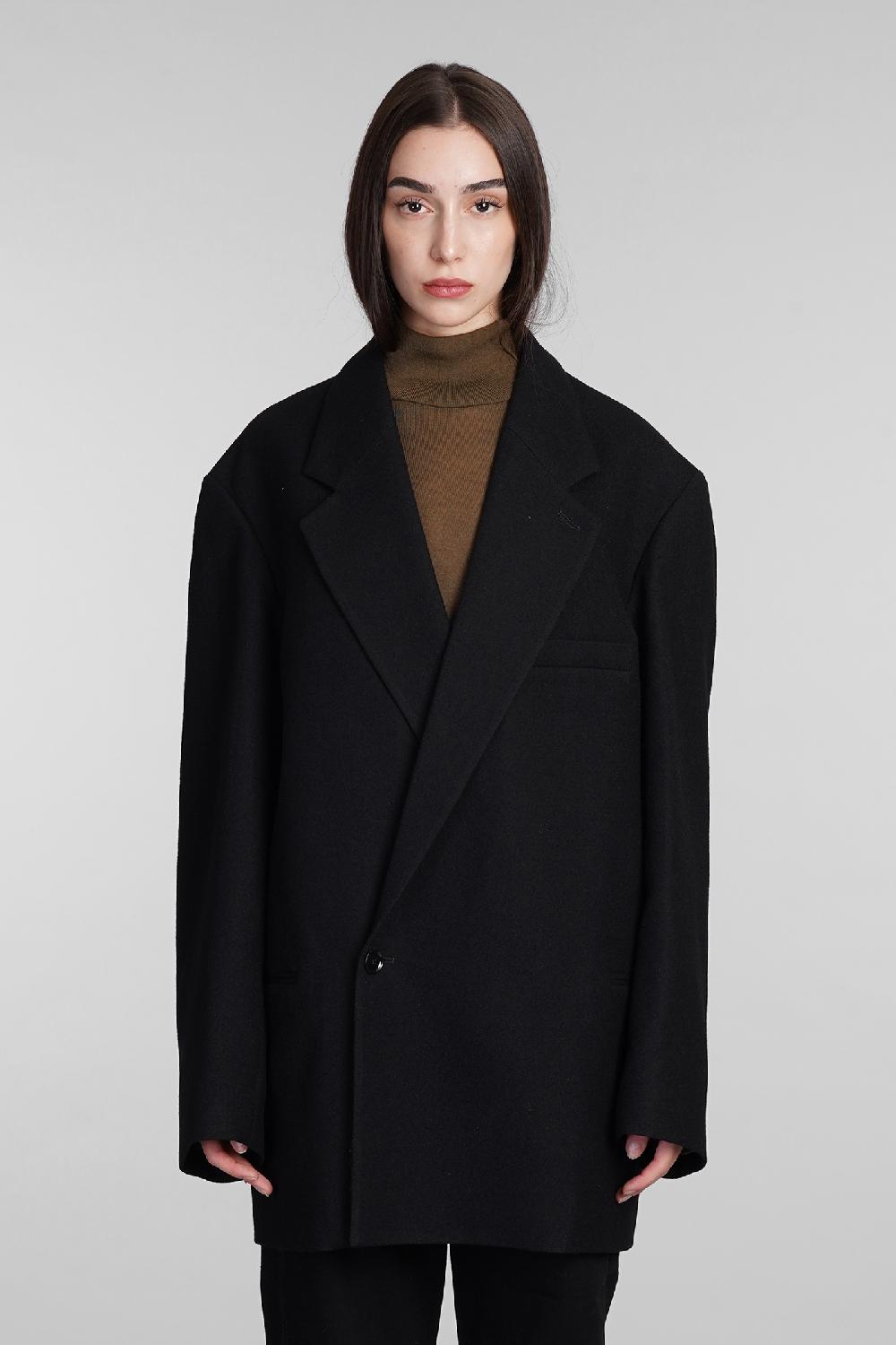 Deliberti LEMAIRE Cappotto in lana nera cod. 406422 - Deliberti The Luxury Shopping