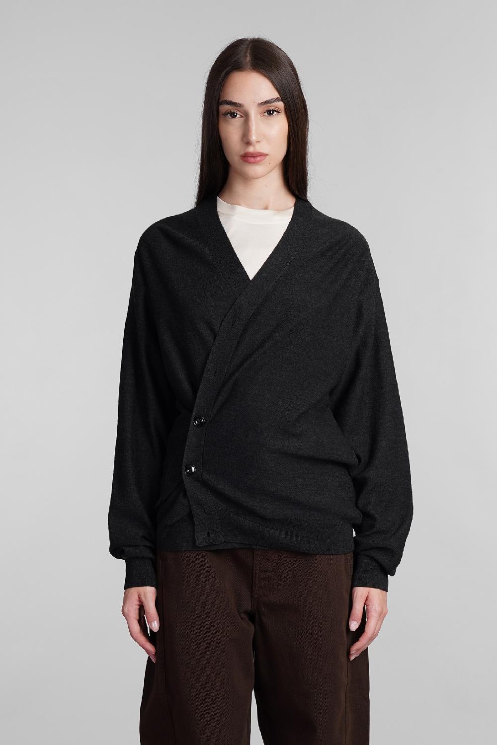 Deliberti LEMAIRE Cardigan in lana grigia cod. 404522 - Deliberti The Luxury Shopping