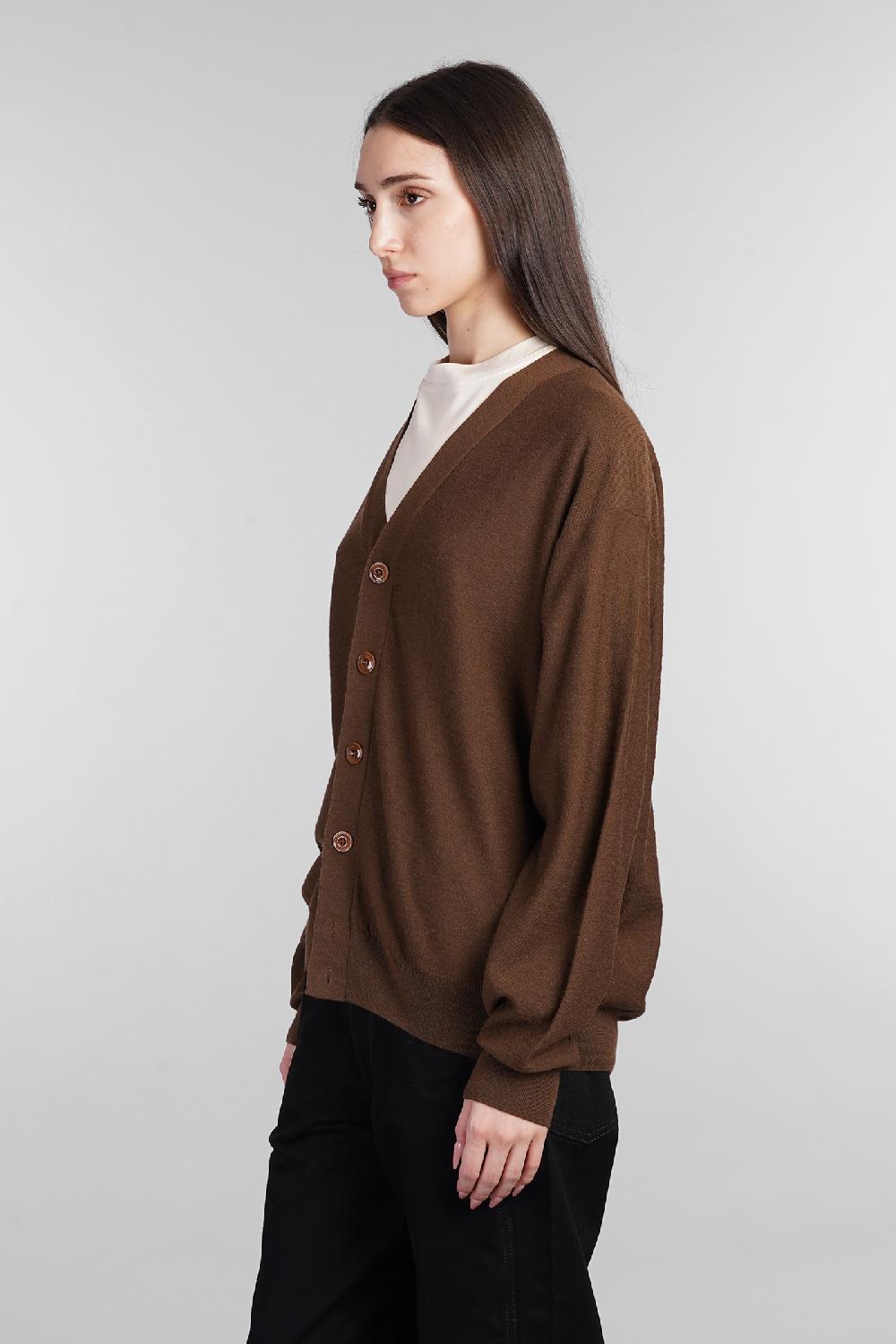 Deliberti LEMAIRE Cardigan In Lana Marrone Cod. 404523 - Deliberti The Luxury Shopping