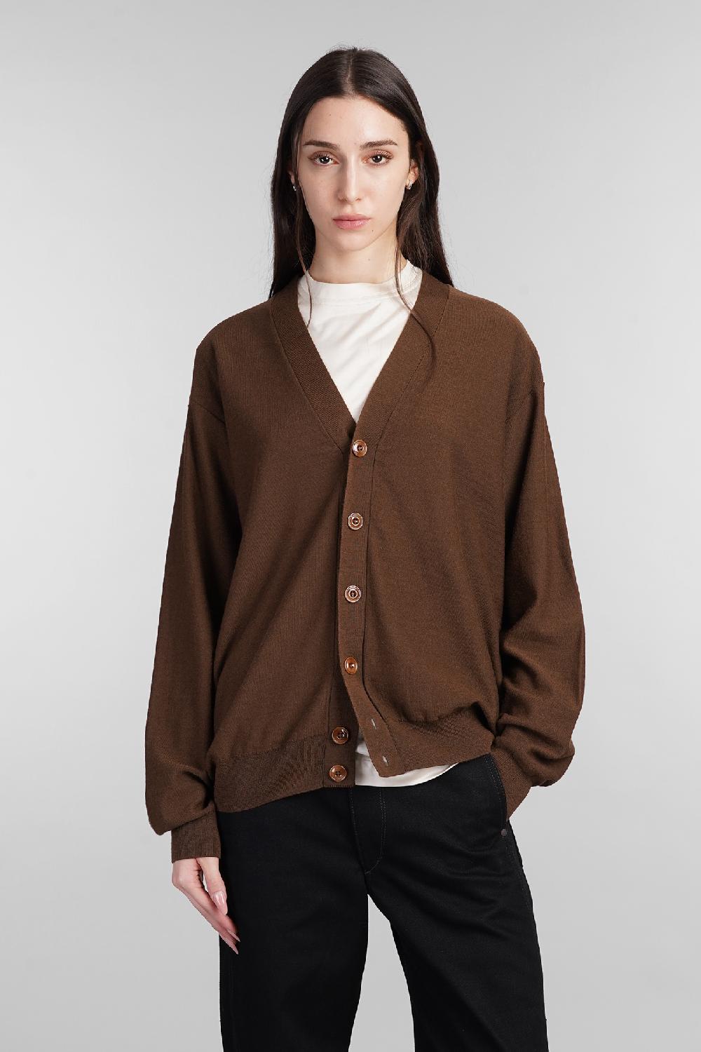 Deliberti LEMAIRE Cardigan in lana marrone cod. 404523 - Deliberti The Luxury Shopping