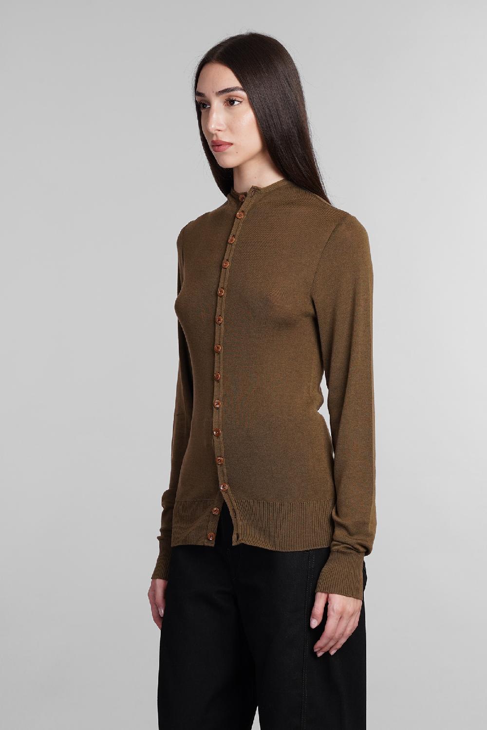 Deliberti LEMAIRE Cardigan In Lana Marrone Cod. 406024 - Deliberti The Luxury Shopping