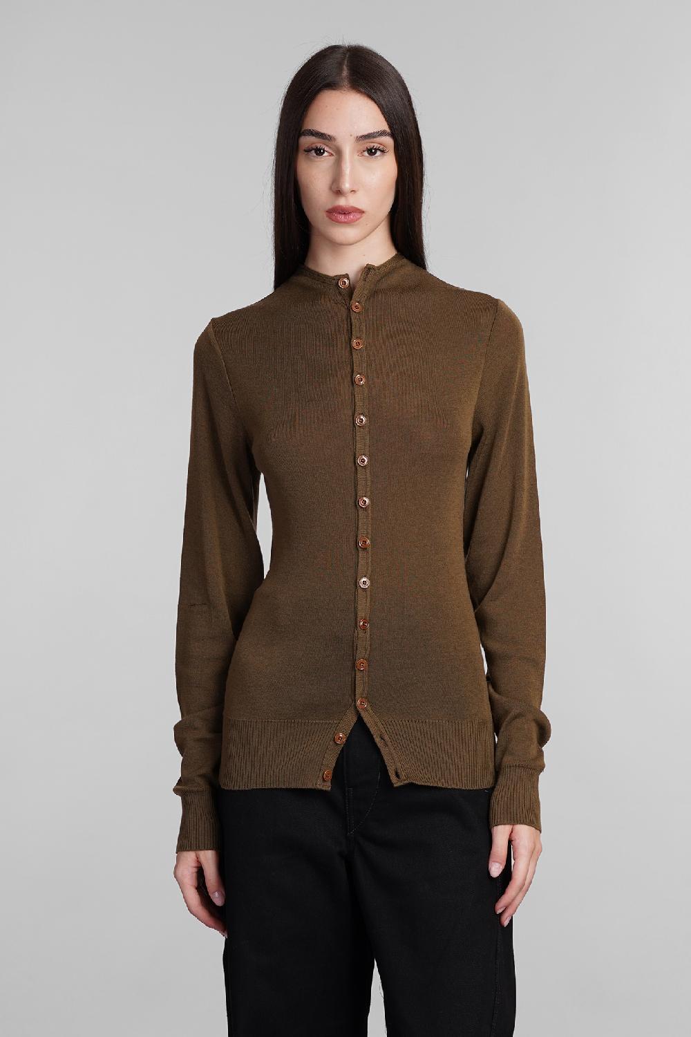 Deliberti LEMAIRE Cardigan In Lana Marrone Cod. 406024 - Deliberti The Luxury Shopping