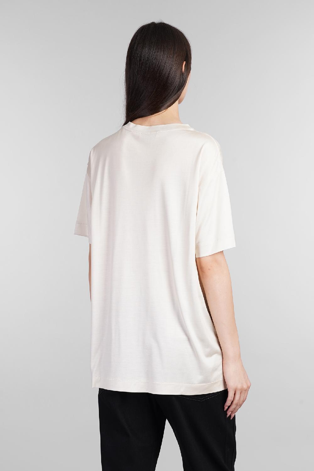 Deliberti LEMAIRE T-shirt In Seta Beige Cod. 404529 - Deliberti The Luxury Shopping