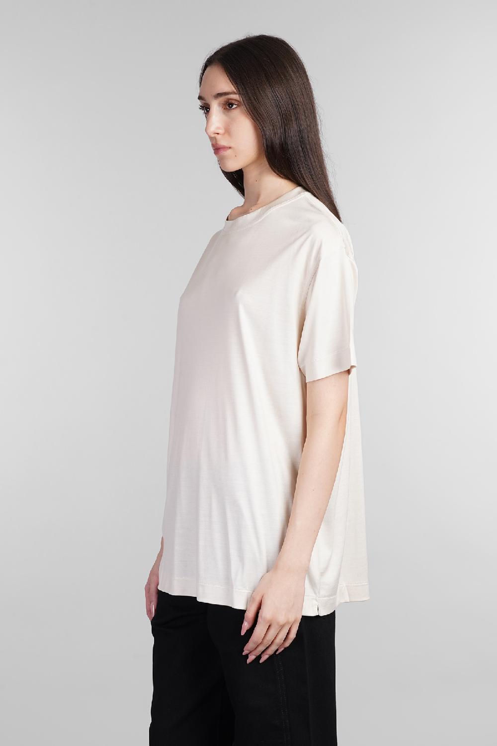 Deliberti LEMAIRE T-shirt In Seta Beige Cod. 404529 - Deliberti The Luxury Shopping