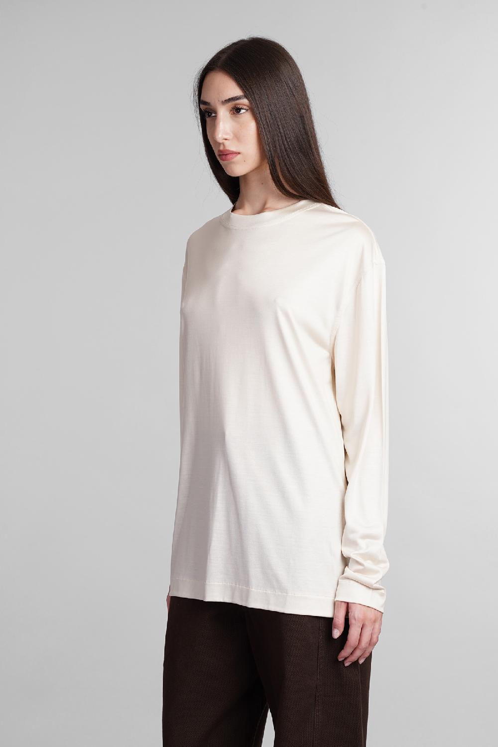 Deliberti LEMAIRE T-shirt In Seta Beige Cod. 404530 - Deliberti The Luxury Shopping