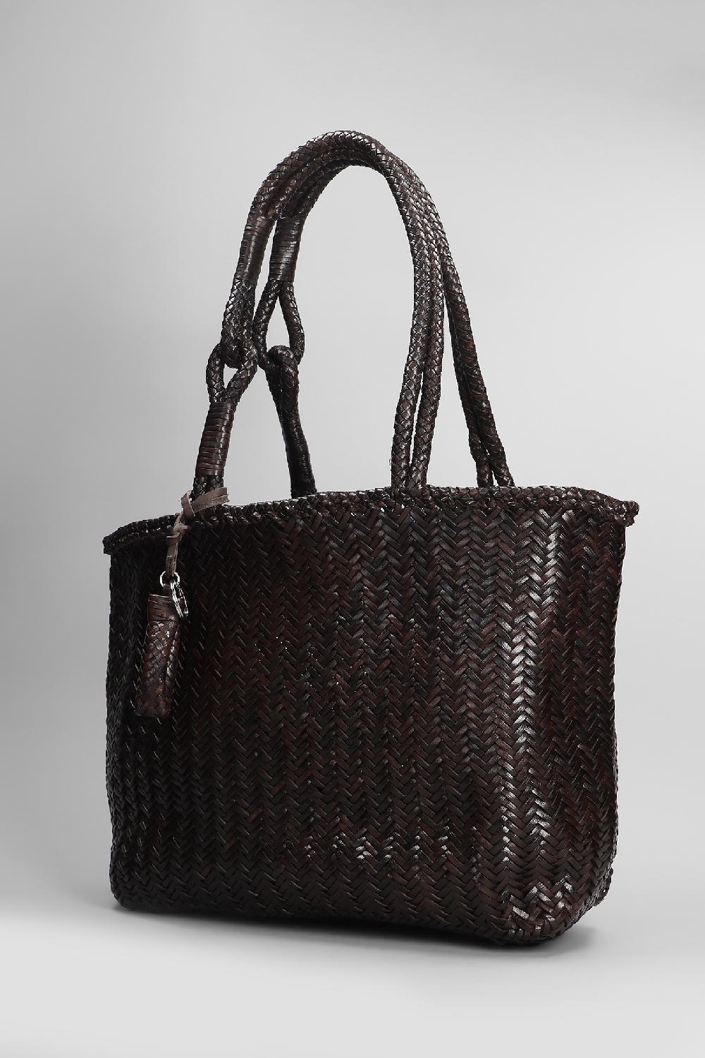 Deliberti LEMAIRE Tote Chevron In Pelle Marrone Cod. 406032 - Deliberti The Luxury Shopping