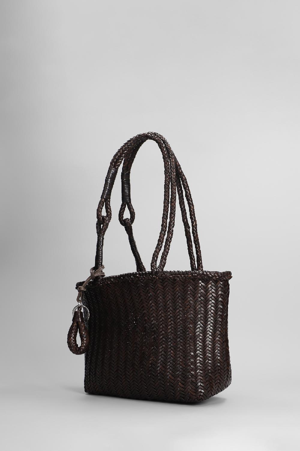 Deliberti LEMAIRE Tote Chevron In Pelle Marrone Cod. 406033 - Deliberti The Luxury Shopping