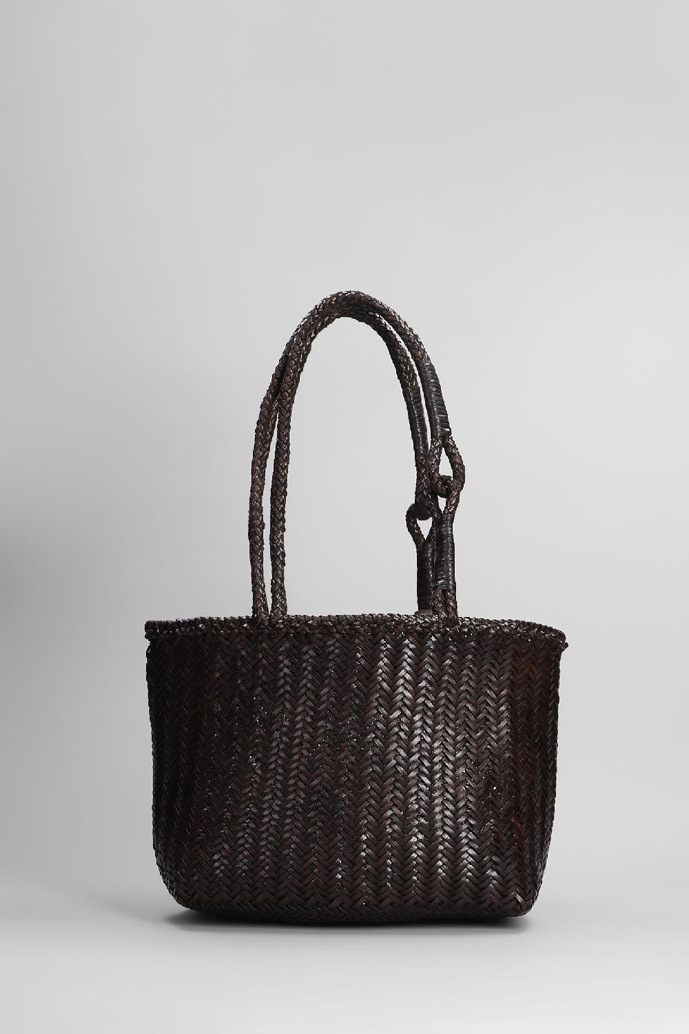 Deliberti LEMAIRE Tote Chevron In Pelle Marrone Cod. 406033 - Deliberti The Luxury Shopping