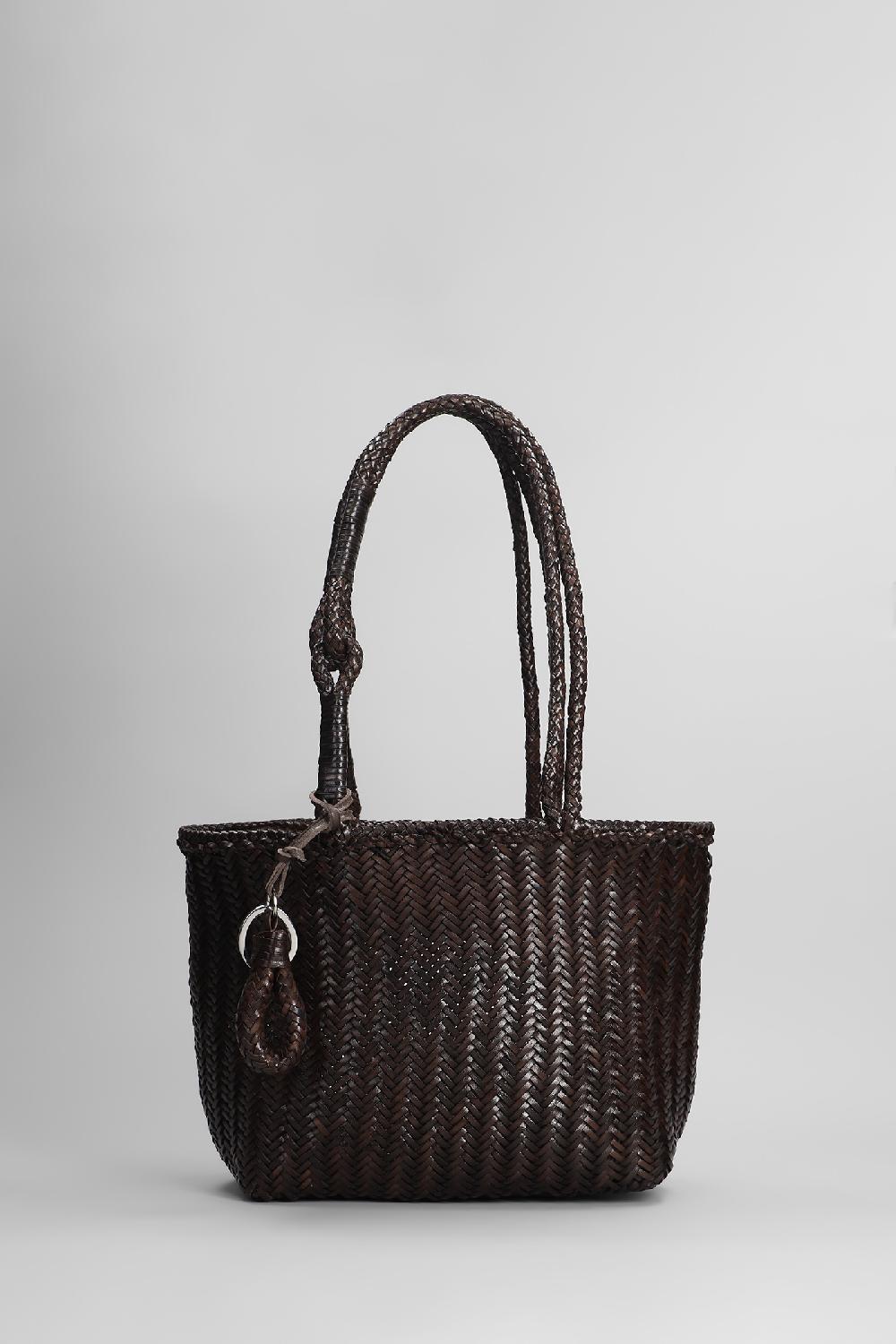 Deliberti LEMAIRE Tote chevron in pelle marrone cod. 406033 - Deliberti The Luxury Shopping