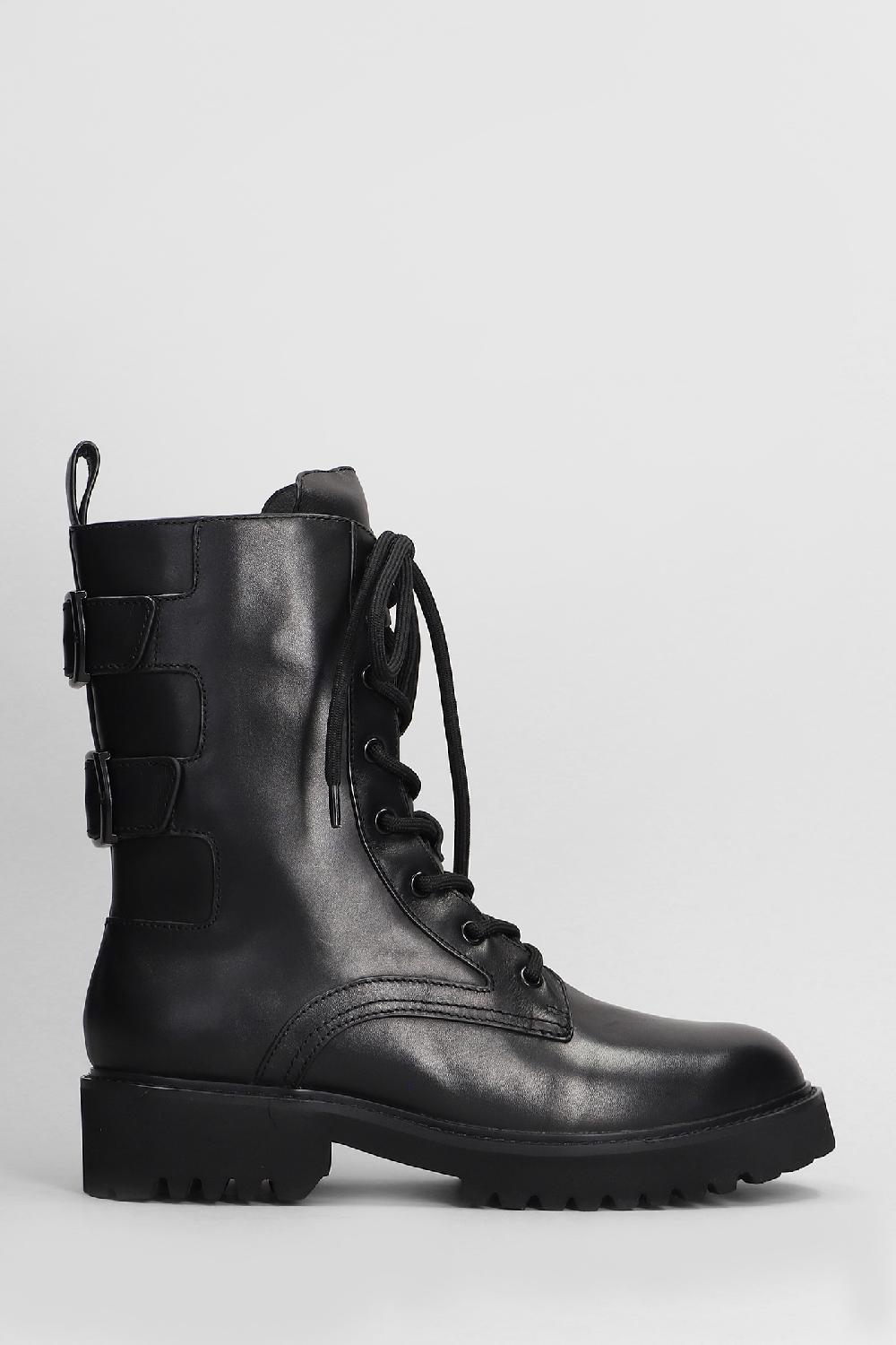 Deliberti Lola Cruz Anfibi asia in pelle nera cod. 407283 - Deliberti The Luxury Shopping