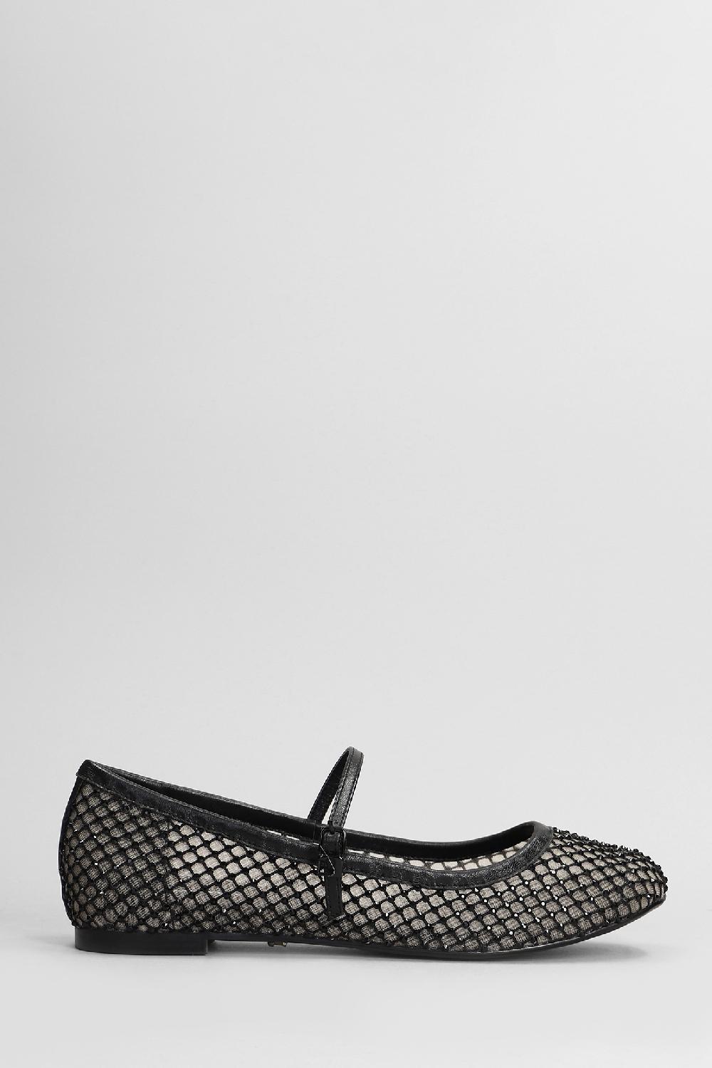 Deliberti Lola Cruz Ballerine rimbel in pelle nera cod. 407394 - Deliberti The Luxury Shopping