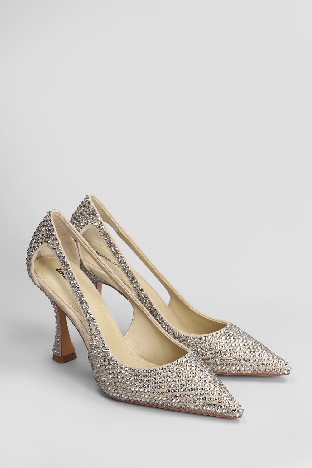 Deliberti Lola Cruz Decollete Bethany Pumps 95 In Camoscio Beige Cod. 407397 - Deliberti The Luxury Shopping