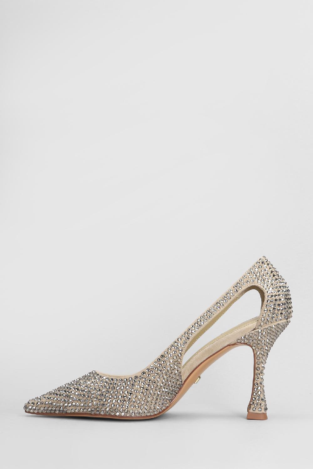 Deliberti Lola Cruz Decollete Bethany Pumps 95 In Camoscio Beige Cod. 407397 - Deliberti The Luxury Shopping