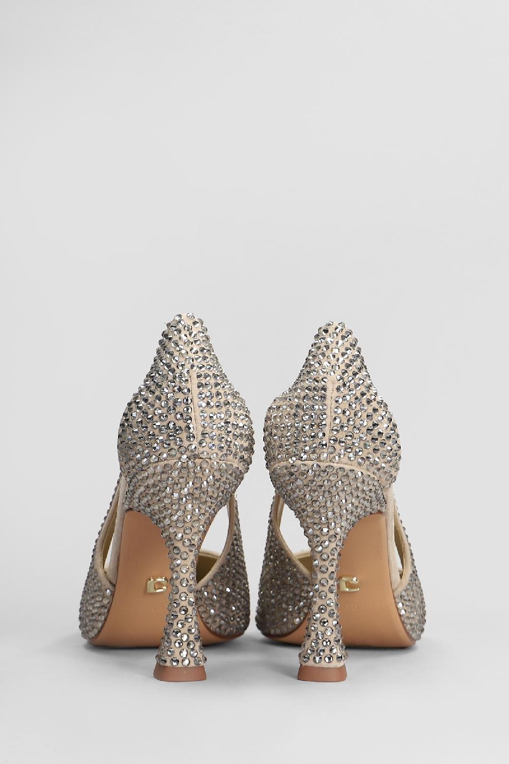 Deliberti Lola Cruz Decollete Bethany Pumps 95 In Camoscio Beige Cod. 407397 - Deliberti The Luxury Shopping