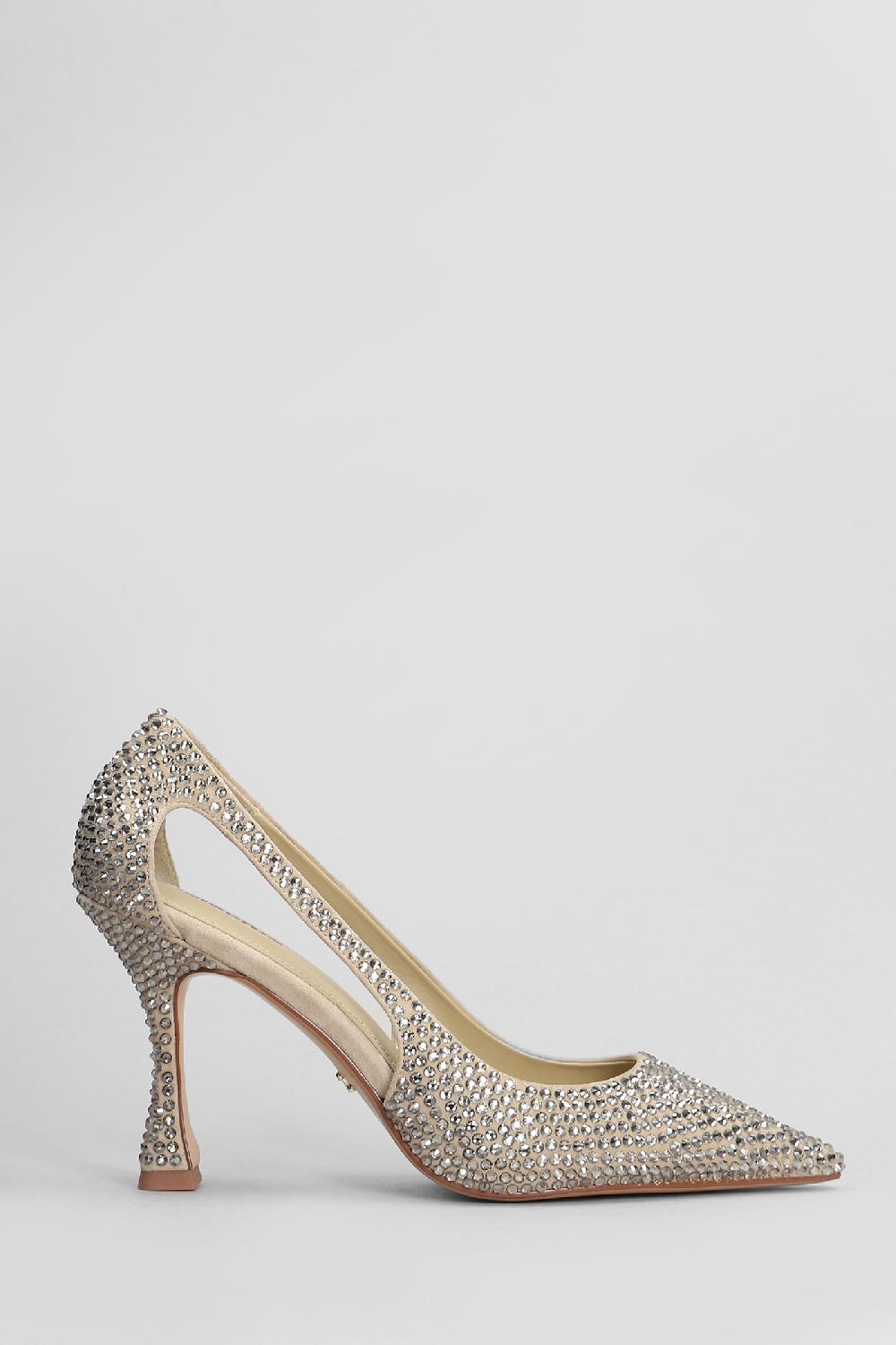 Deliberti Lola Cruz Decollete bethany pumps 95 in camoscio beige cod. 407397 - Deliberti The Luxury Shopping