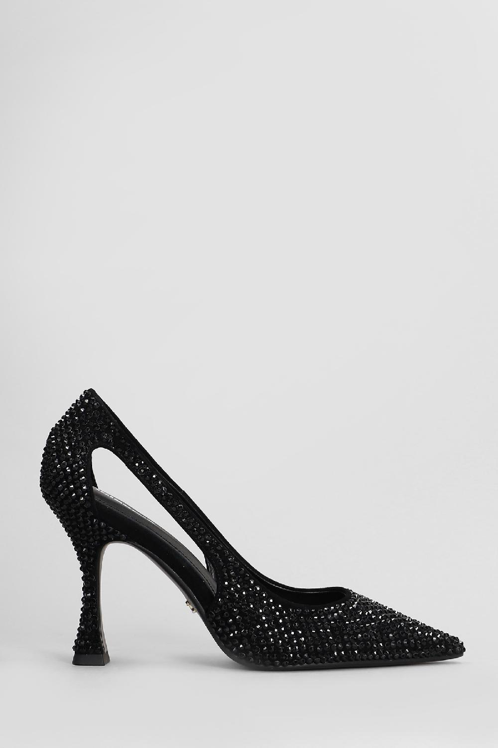 Deliberti Lola Cruz Decollete bethany pumps 95 in camoscio nero cod. 407396 - Deliberti The Luxury Shopping