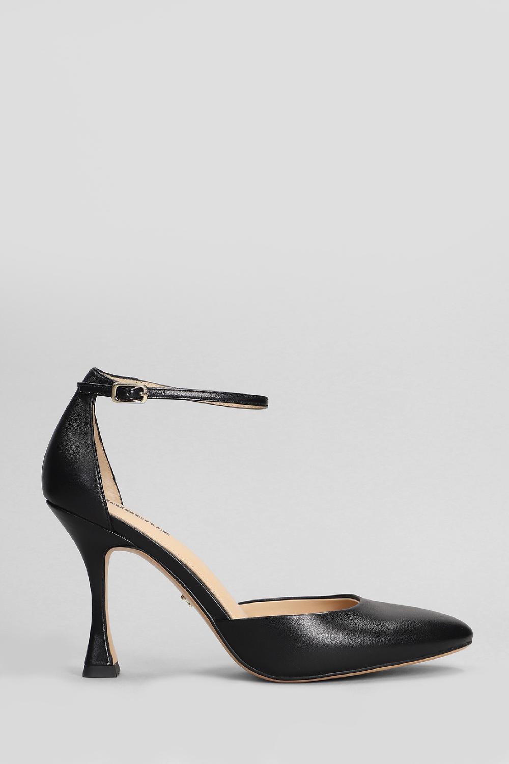 Deliberti Lola Cruz Decollete dury pumps 95 in pelle nera cod. 406004 - Deliberti The Luxury Shopping