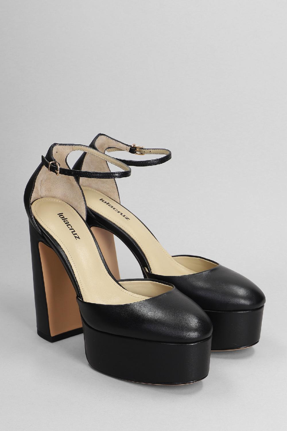 Deliberti Lola Cruz Sandali Rots In Pelle Nera Cod. 407284 - Deliberti The Luxury Shopping