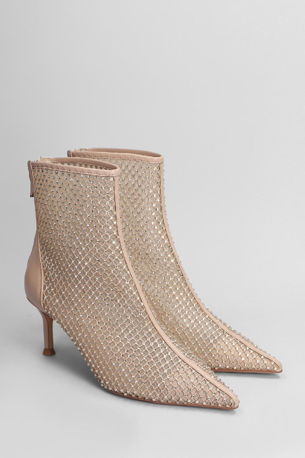 Deliberti Lola Cruz Tronchetti Tacco Alto Gilda Boots 65 In Pelle Cipria Cod. 406733 - Deliberti The Luxury Shopping