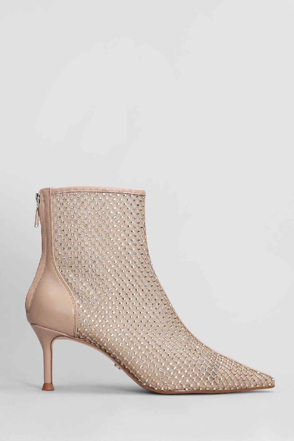 Deliberti Lola Cruz Tronchetti tacco alto gilda boots 65 in pelle cipria cod. 406733 - Deliberti The Luxury Shopping