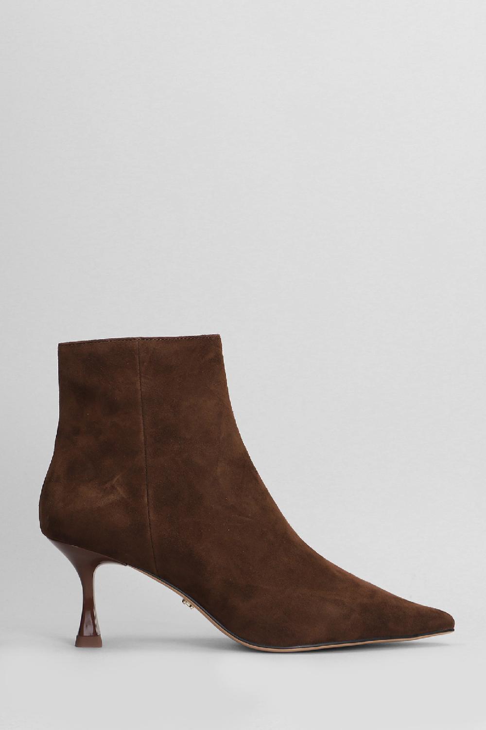 Deliberti Lola Cruz Tronchetti tacco alto jazmine in camoscio marrone cod. 404573 - Deliberti The Luxury Shopping