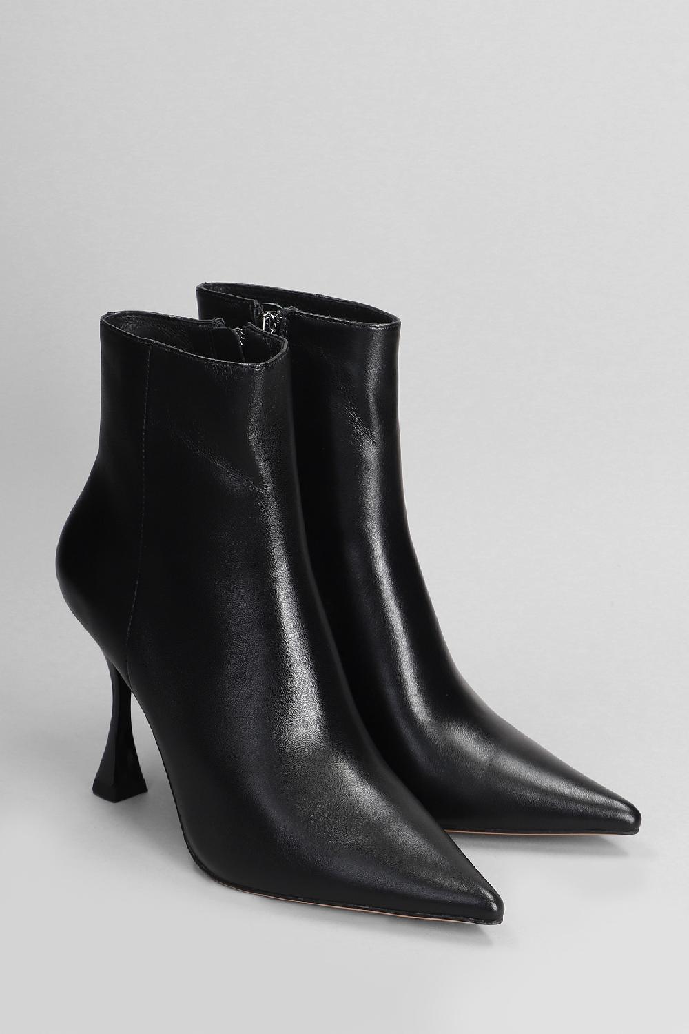 Deliberti Lola Cruz Tronchetti Tacco Alto Jazmine In Pelle Nera Cod. 404571 - Deliberti The Luxury Shopping