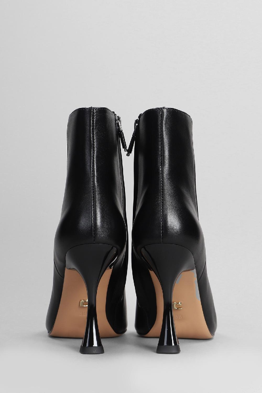 Deliberti Lola Cruz Tronchetti Tacco Alto Jazmine In Pelle Nera Cod. 404571 - Deliberti The Luxury Shopping