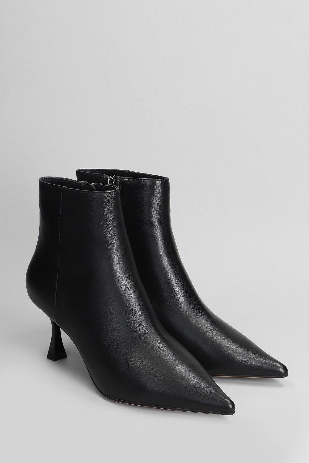 Deliberti Lola Cruz Tronchetti Tacco Alto Jazmine In Pelle Nera Cod. 404572 - Deliberti The Luxury Shopping