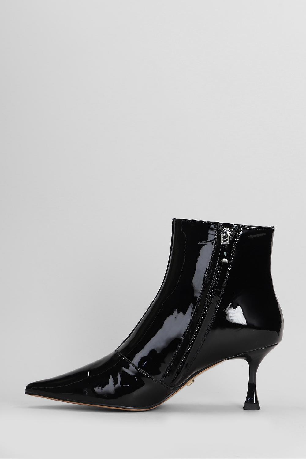 Deliberti Lola Cruz Tronchetti Tacco Alto Jazmine In Vernice Nera Cod. 405336 - Deliberti The Luxury Shopping
