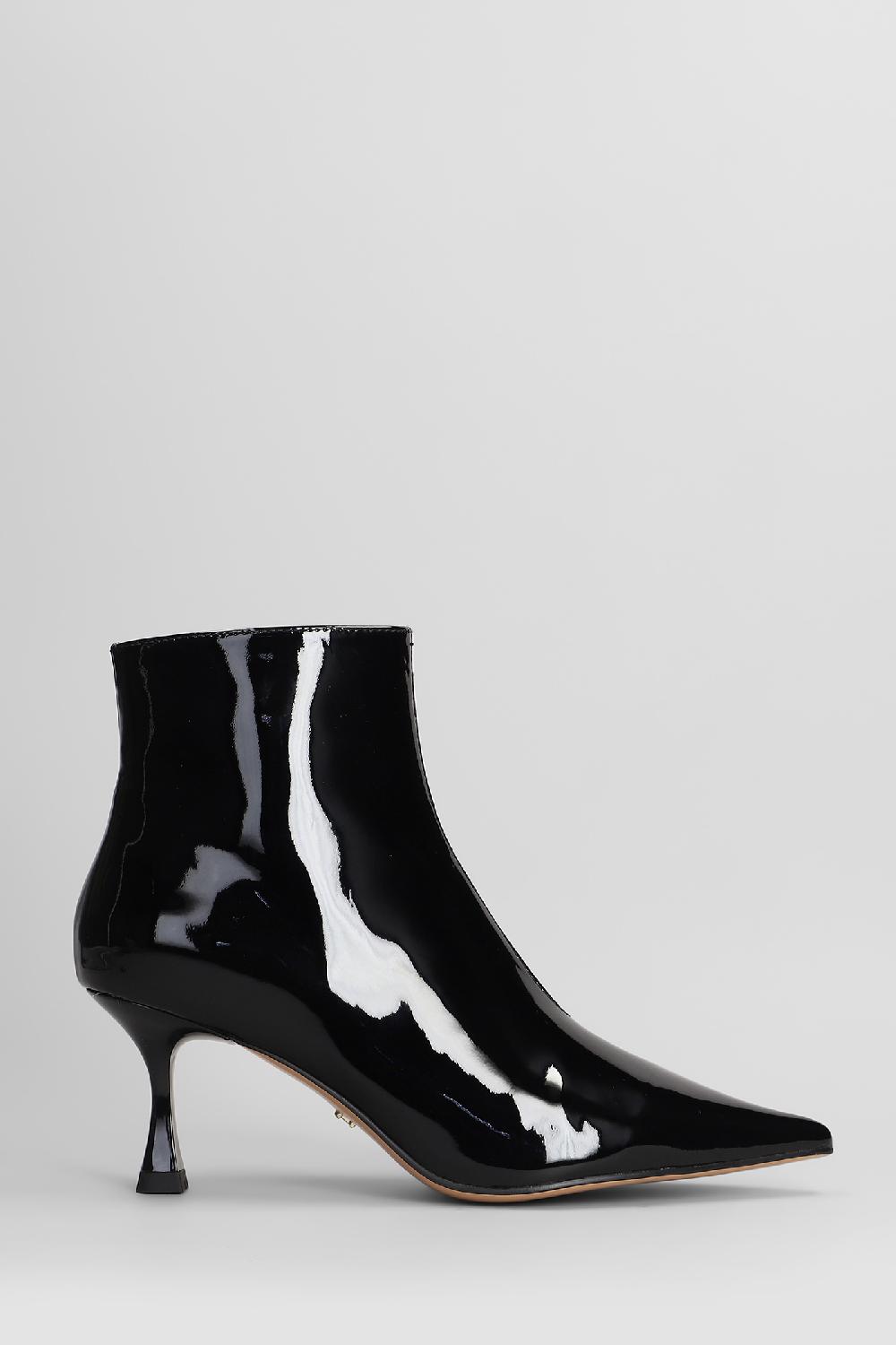 Deliberti Lola Cruz Tronchetti tacco alto jazmine in vernice nera cod. 405336 - Deliberti The Luxury Shopping