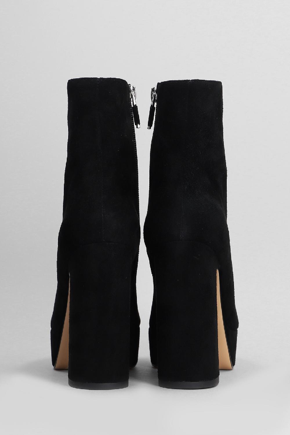 Deliberti Lola Cruz Tronchetti Tacco Alto Leste In Camoscio Nero Cod. 404570 - Deliberti The Luxury Shopping