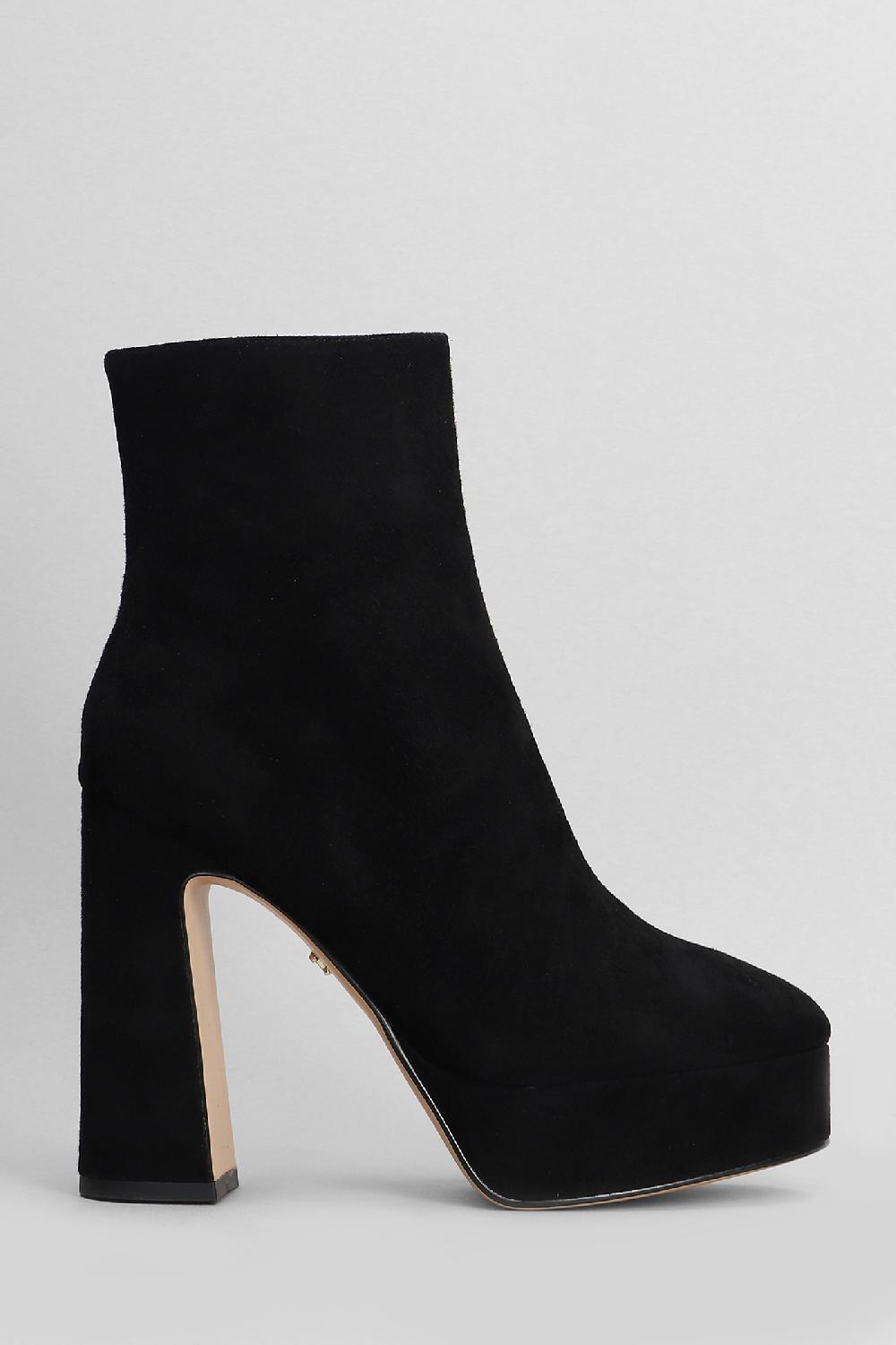 Deliberti Lola Cruz Tronchetti tacco alto leste in camoscio nero cod. 404570 - Deliberti The Luxury Shopping