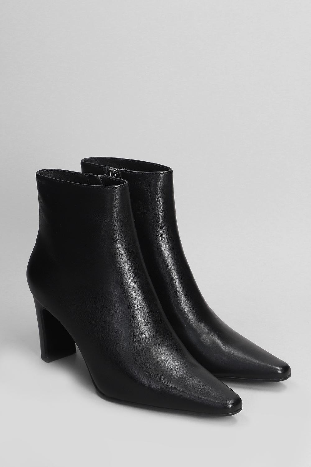 Deliberti Lola Cruz Tronchetti Tacco Alto Lille In Pelle Nera Cod. 404569 - Deliberti The Luxury Shopping