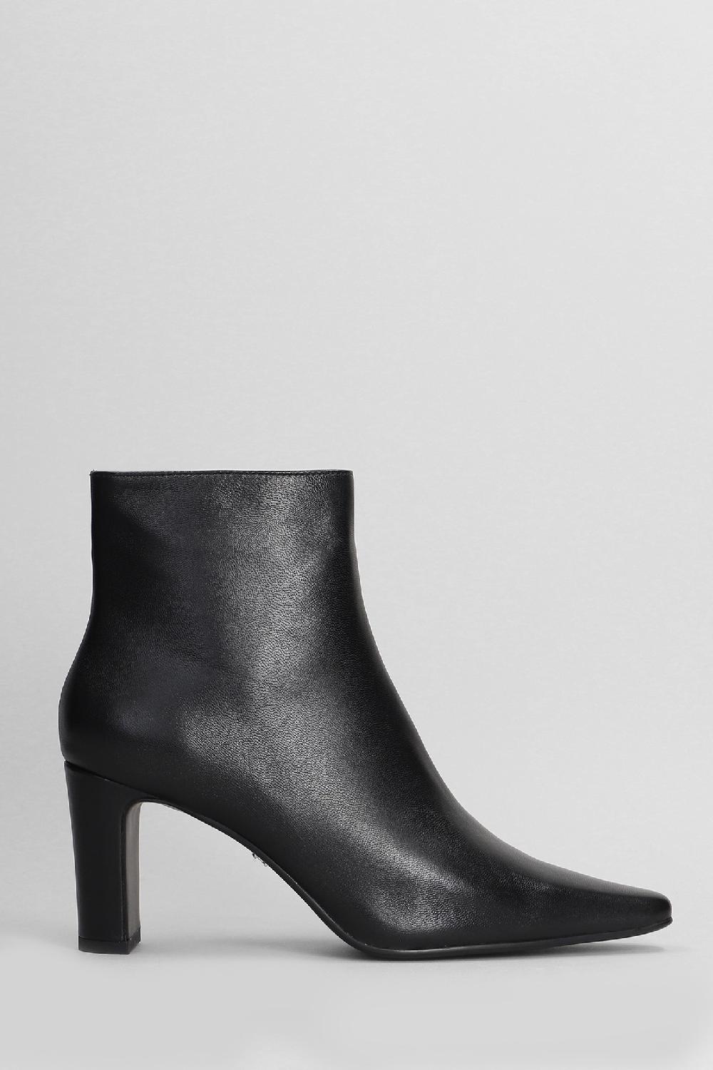 Deliberti Lola Cruz Tronchetti tacco alto lille in pelle nera cod. 404569 - Deliberti The Luxury Shopping