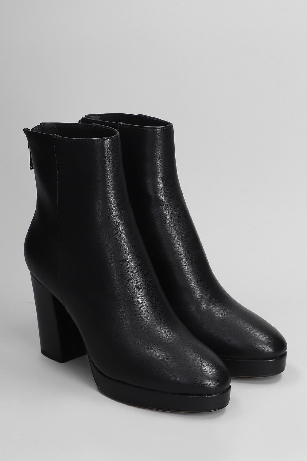Deliberti Lola Cruz Tronchetti Tacco Alto Tess Ankle Boots In Pelle Nera Cod. 406730 - Deliberti The Luxury Shopping