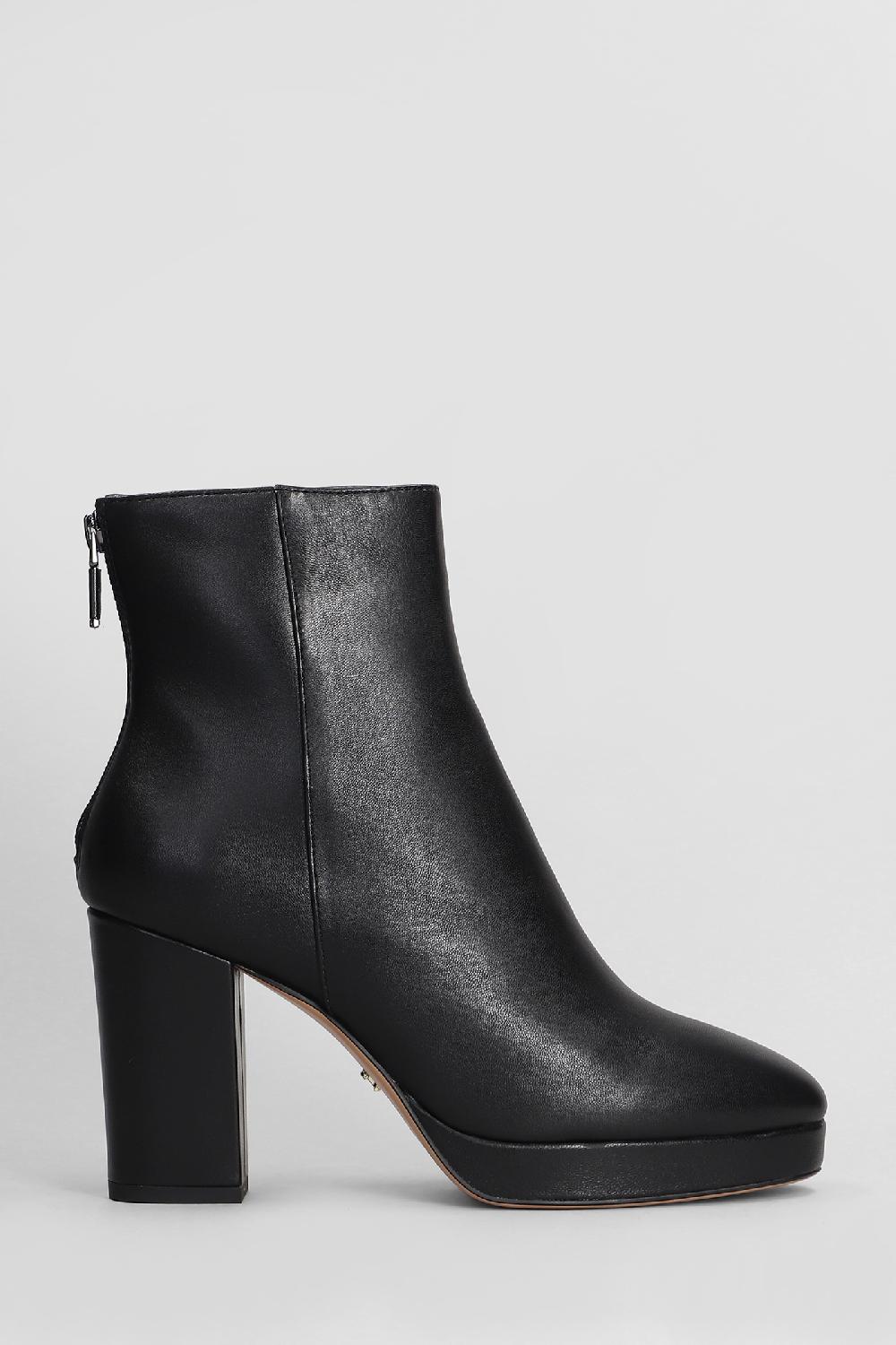 Deliberti Lola Cruz Tronchetti tacco alto tess ankle boots in pelle nera cod. 406730 - Deliberti The Luxury Shopping