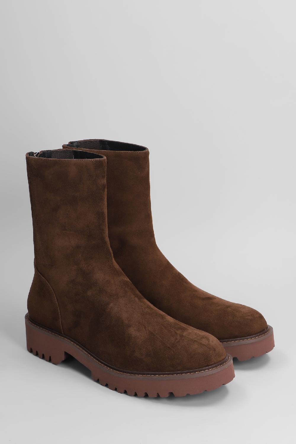 Deliberti Lola Cruz Tronchetti Tacco Basso Eliz In Camoscio Marrone Cod. 405335 - Deliberti The Luxury Shopping