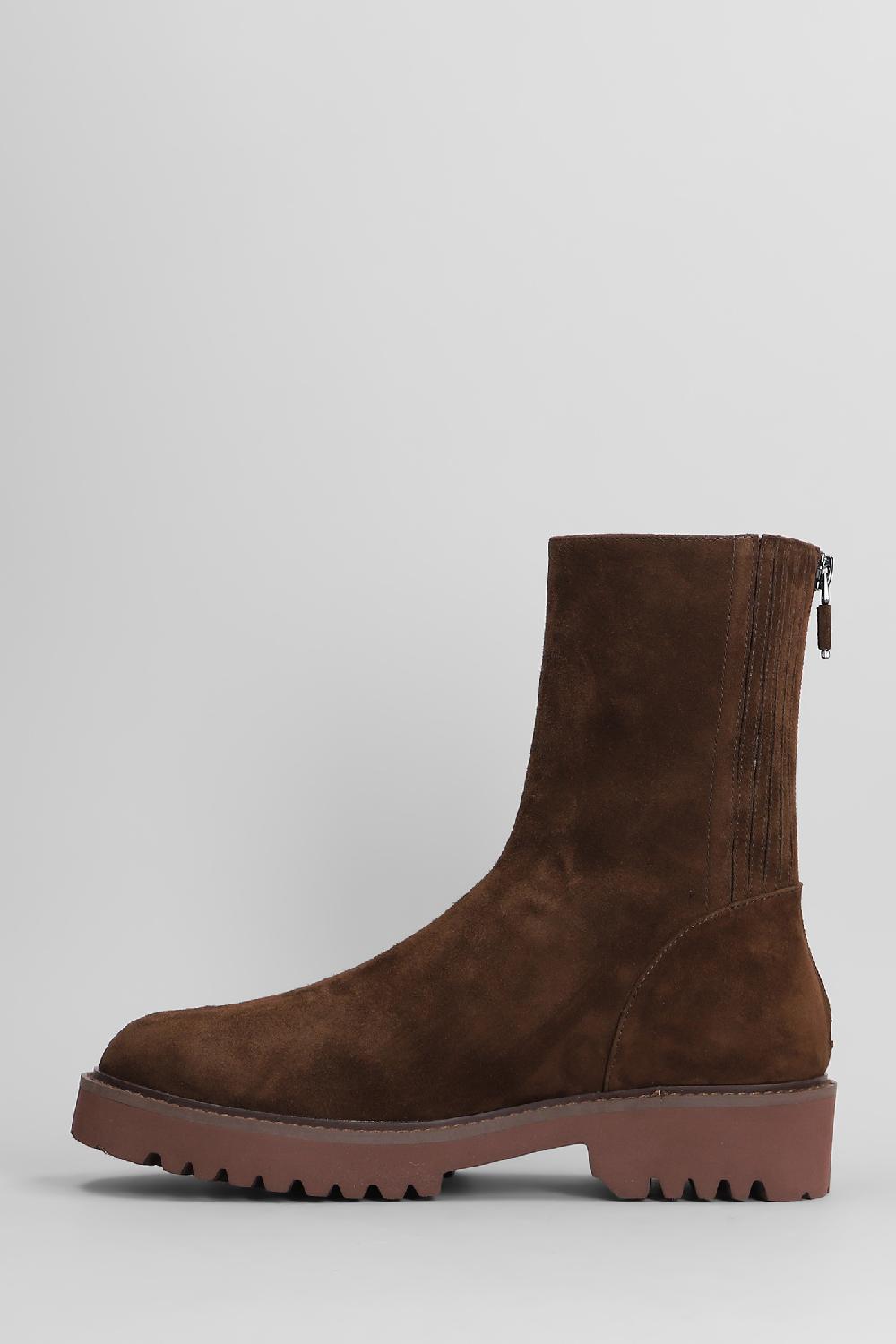 Deliberti Lola Cruz Tronchetti Tacco Basso Eliz In Camoscio Marrone Cod. 405335 - Deliberti The Luxury Shopping