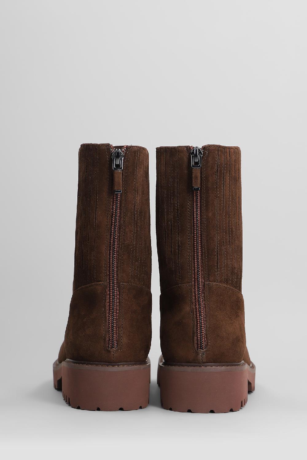 Deliberti Lola Cruz Tronchetti Tacco Basso Eliz In Camoscio Marrone Cod. 405335 - Deliberti The Luxury Shopping