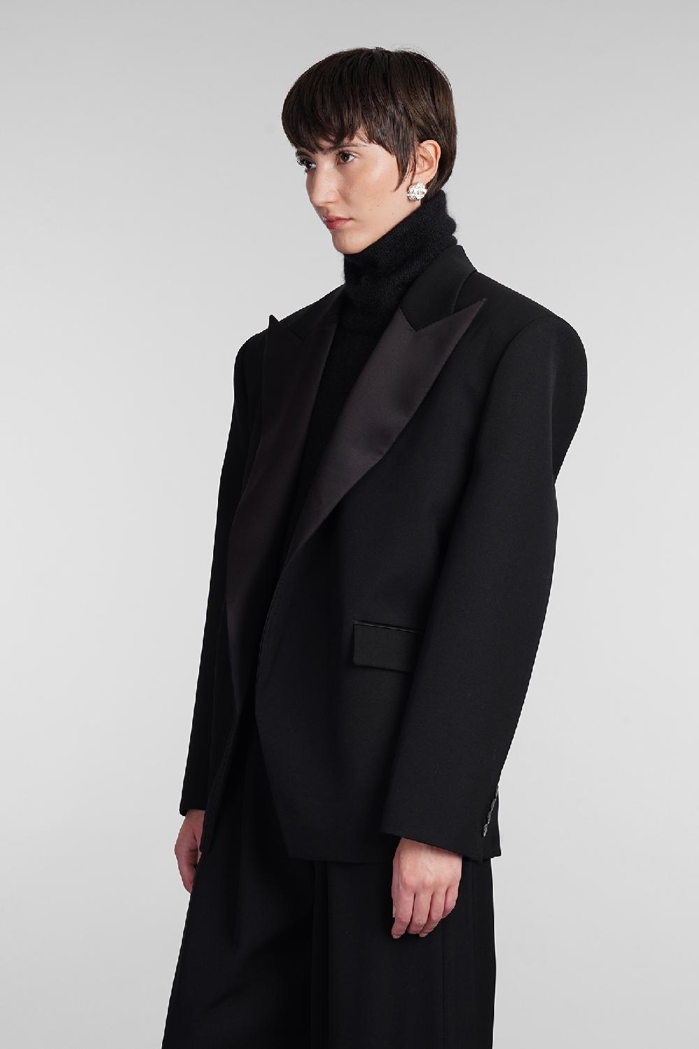 Deliberti Magda Butrym Blazer In Lana Nera Cod. 408061 - Deliberti The Luxury Shopping