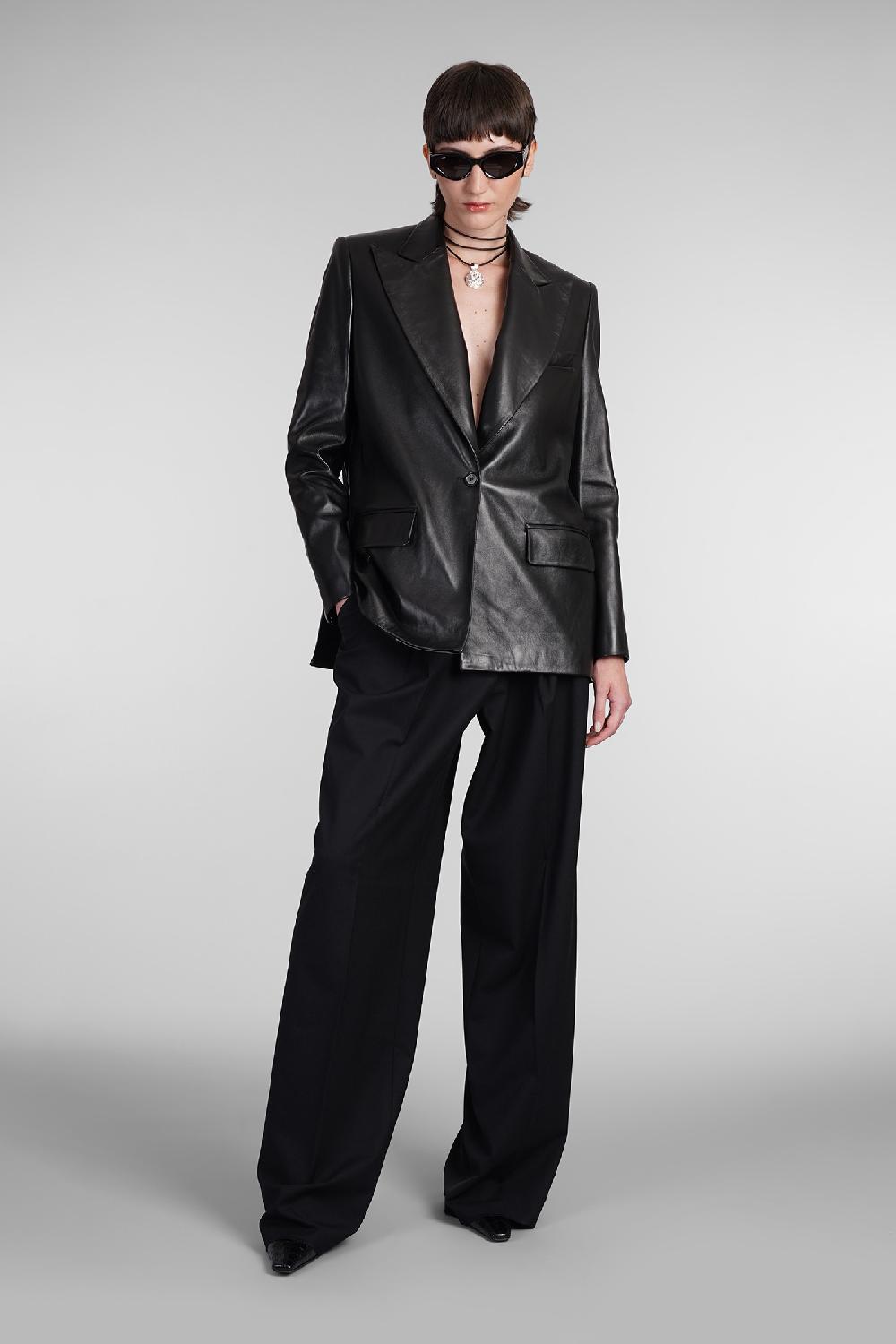 Deliberti Magda Butrym Blazer In Pelle Nera Cod. 402675 - Deliberti The Luxury Shopping