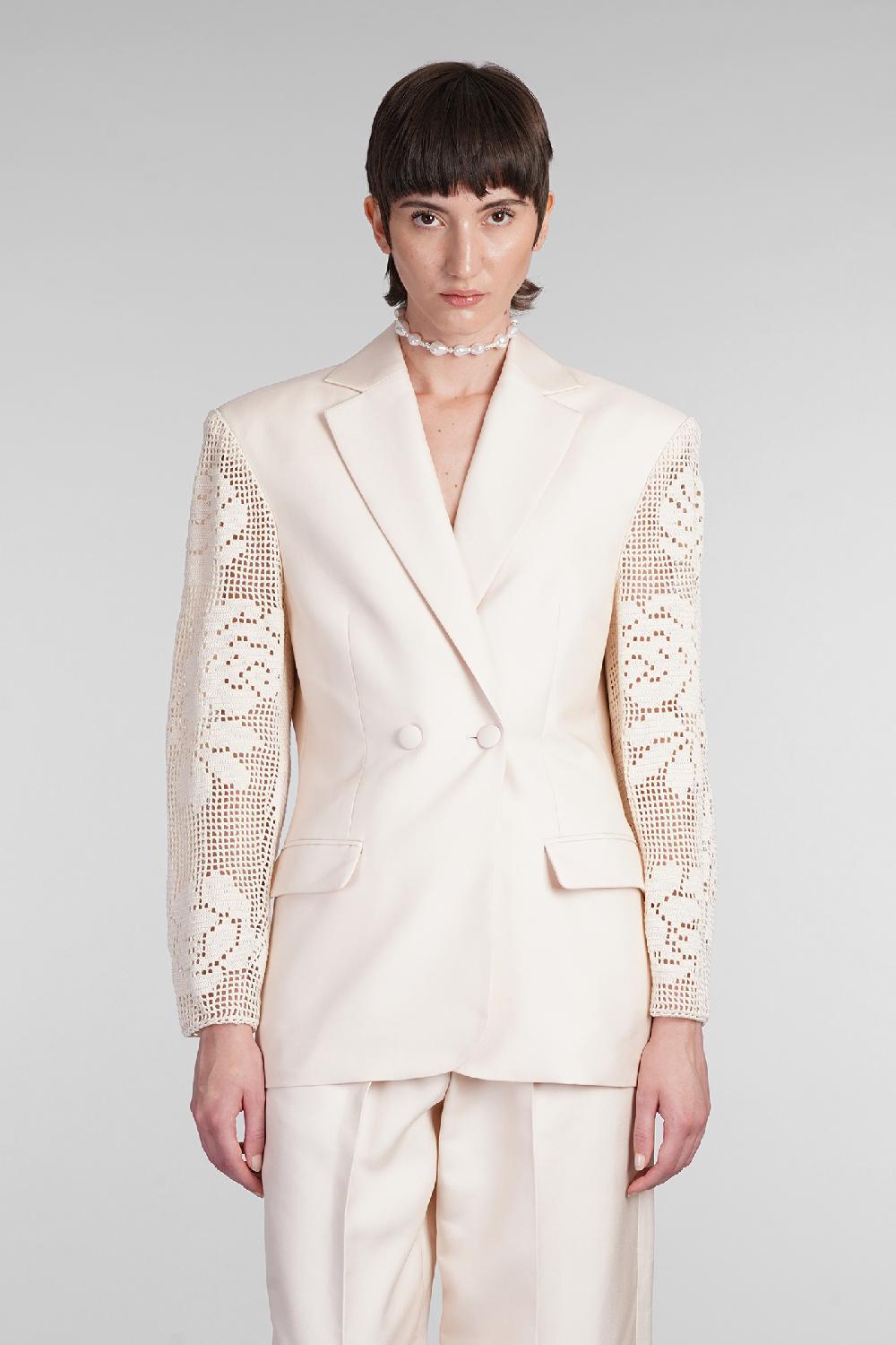 Deliberti Magda Butrym Blazer in seta beige cod. 403006 - Deliberti The Luxury Shopping