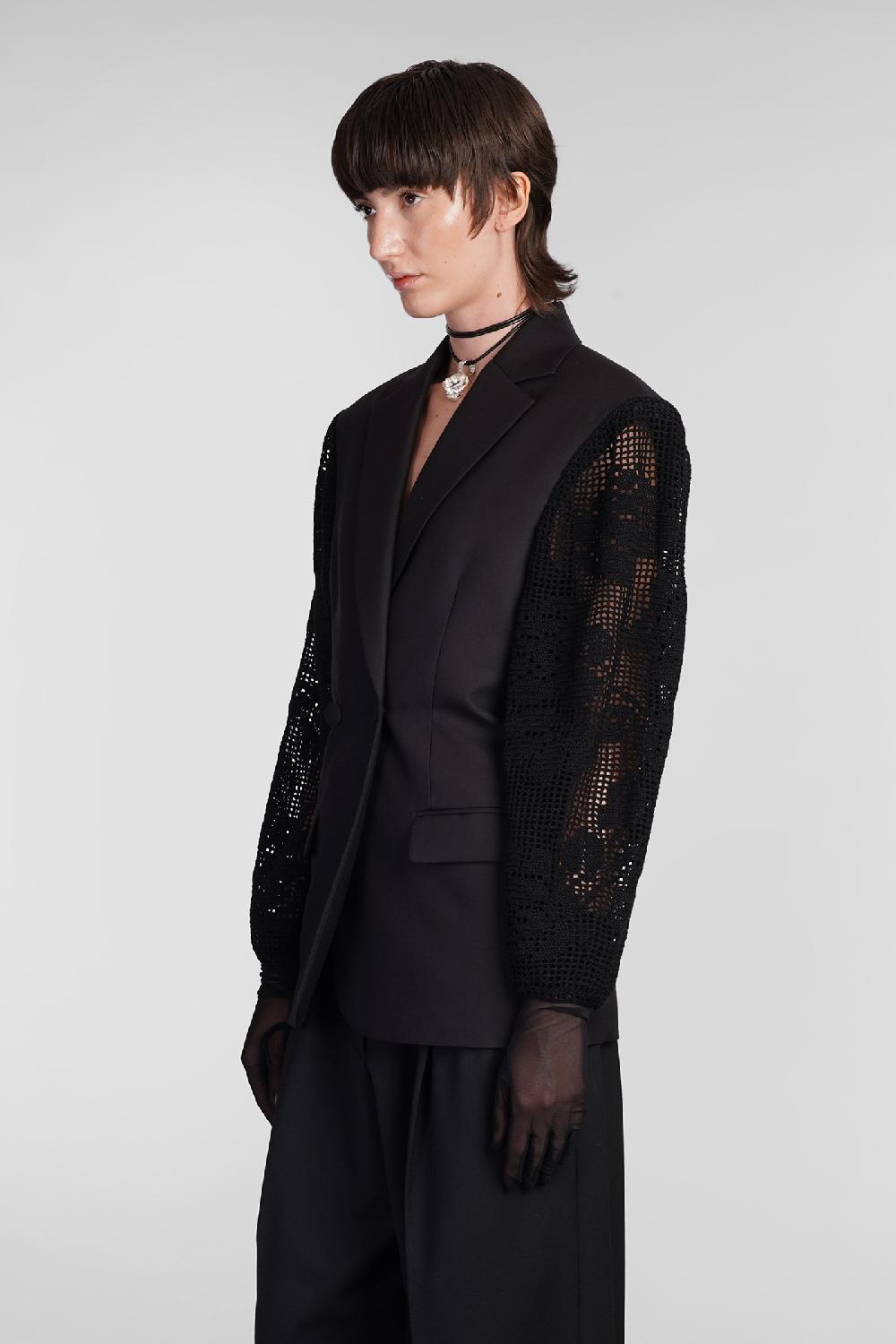 Deliberti Magda Butrym Blazer In Seta Nera Cod. 403693 - Deliberti The Luxury Shopping